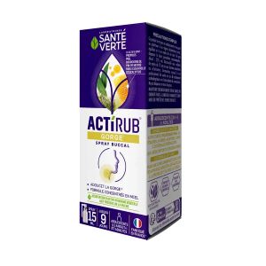 Santé Verte ActiRub Gorge Spray Buccal Adoucit la Gorge 15ml  - Pharmacie Agnès Praden à Alès
