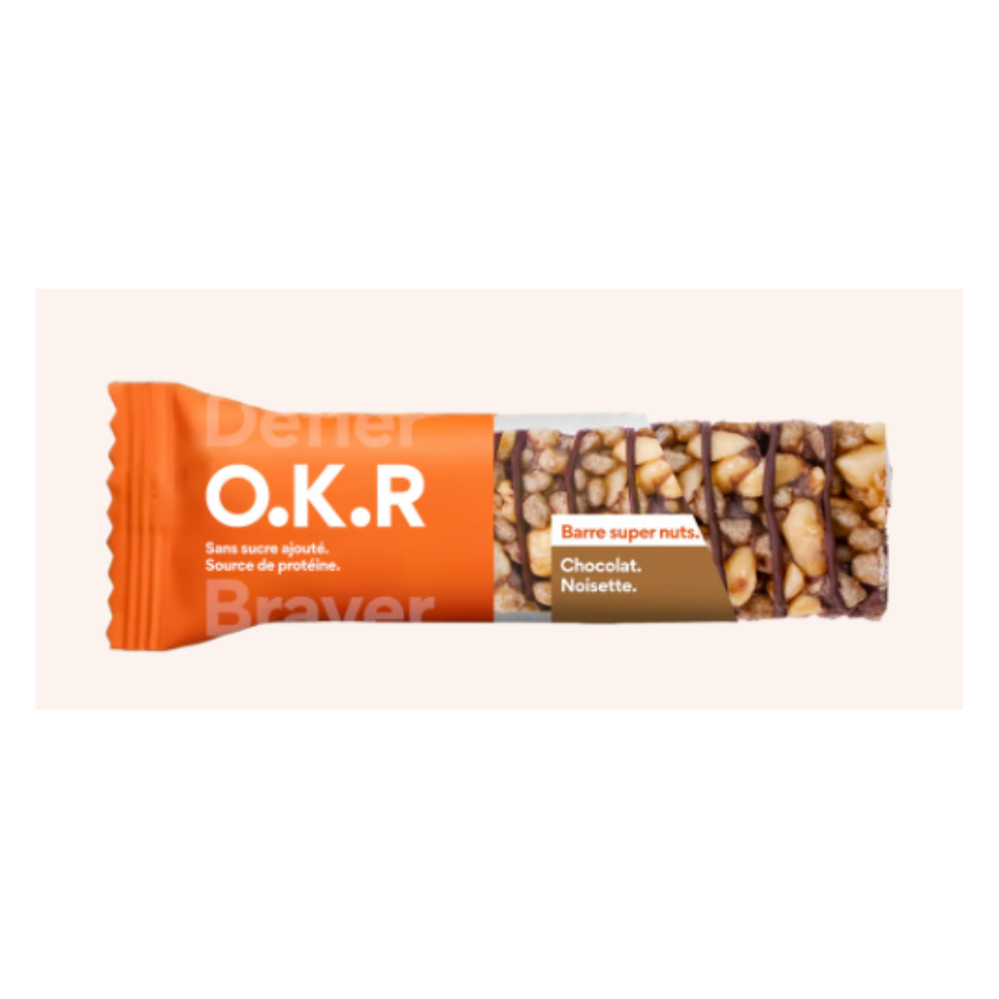 OKR Barre kéto Energie Chocolat Noisette 30g - Pharmacie Agnès Praden à Alès