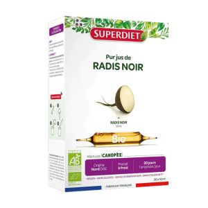 Super Diet Radis Noir Bien-être Du Foie 20 Ampoules 10ml - Pharmacie Agnès Praden à Alès