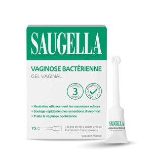 Saugella Gel Triple Effet Traitement Vaginose Bactérienne 7 Tubes Applicateurs - Pharmacie Agnès Praden à Alès