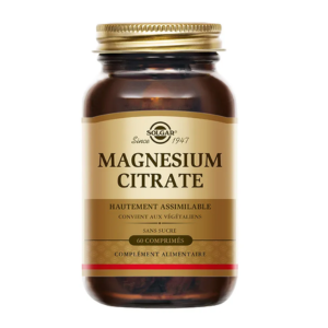 Solgar Magnésium Citrate 60 comprimés  - Pharmacie Agnès Praden à Alès