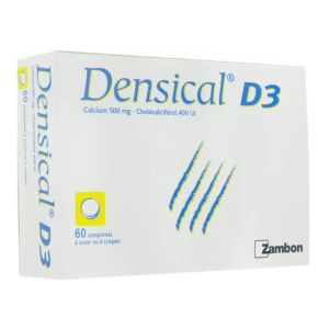 Zambon Densical Vitamine D3 x60 Comprimés à Sucer ou à Croquer - Pharmacie Agnès Praden à Alès