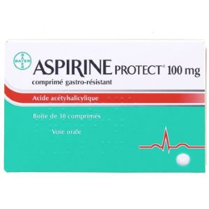 Bayer Aspirine Protect 100mg x30 Comprimés - Pharmacie Agnès Praden à Alès