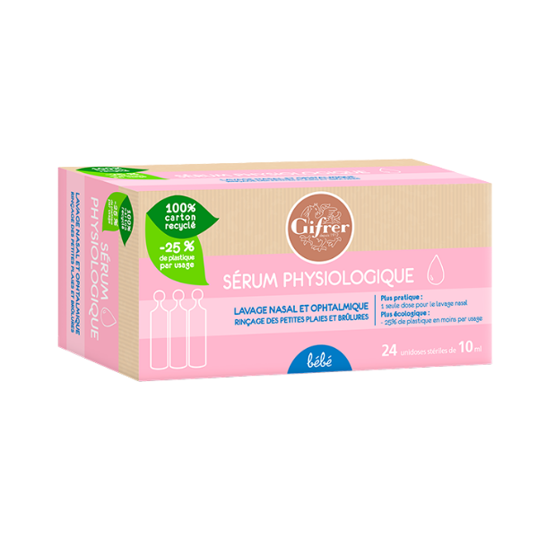 Gifrer Serum Physiologique boite de 24 10ml - Pharmacie Agnès Praden à Alès