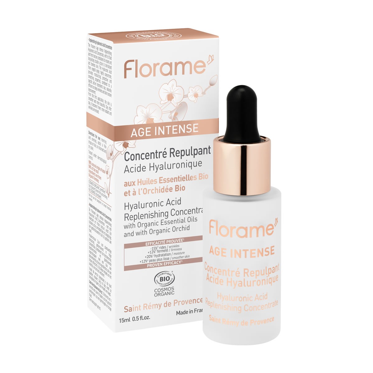 Florame concentré repulpant acide hyaluronique 15ml - Pharmacie Agnès Praden à Alès