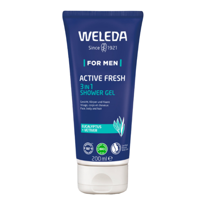 Weleda Homme gel douche énergisant bio 200ml - Pharmacie Agnès Praden à Alès
