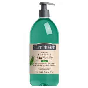Le Comptoir du Bain Savon de Marseille Aloe Vera 1litre - Pharmacie Agnès Praden à Alès