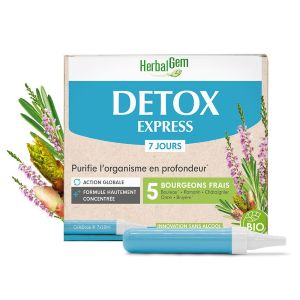 Herbalgem Detox Express Bio 7x10ml CelsDose - Pharmacie Agnès Praden à Alès