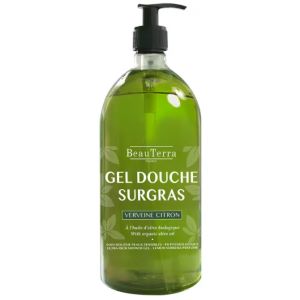 BeauTerra Gel Douche Surgras Verveine Citron 1 L - Pharmacie Agnès Praden à Alès