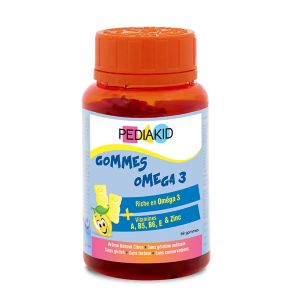 Ineldea Pediakid Gommes Omega3 Gout Citron 60 Oursons - Pharmacie Agnès Praden à Alès