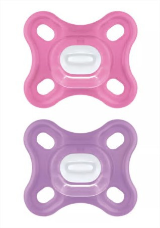 MAM Sucette comfort silicone fille  0 -2 mois 2 sucettes - Pharmacie Agnès Praden à Alès