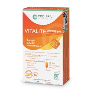Codifra Vitalité Boost 8H 15 Comprimés  - Pharmacie Agnès Praden à Alès