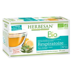 Super Diet Herbesan Infusion Respiratoire Bio 20 Sachets - Pharmacie Agnès Praden à Alès