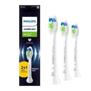 Philips Sonicare Têtes De Brosse à Dents Blanche Optimal White W2 HX6063/87 x2+1 - Pharmacie Agnès Praden à Alès