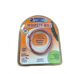  Mousti'Kill 2 Bracelets Anti-moustiques - Pharmacie Agnès Praden à Alès