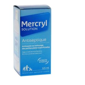 Menarini Mercryl Solution Antiseptique 125 ml - Pharmacie Agnès Praden à Alès