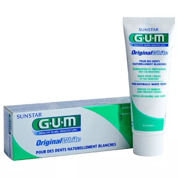 GUM Dentifrice original white 75ml - Pharmacie Agnès Praden à Alès