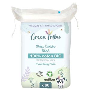 Green Tribu Maxi Carrés Bébé x60 - Pharmacie Agnès Praden à Alès