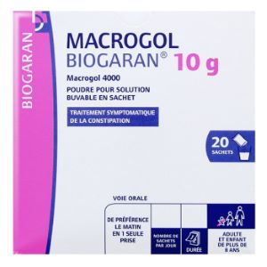 Biogaran Macrogol 10g 20 Sachets - Pharmacie Agnès Praden à Alès