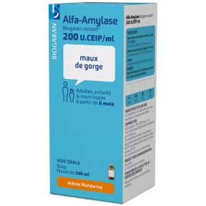 Biogaran Alfa-amylase 200U Biogaran Suspension Buvable 200ml - Pharmacie Agnès Praden à Alès