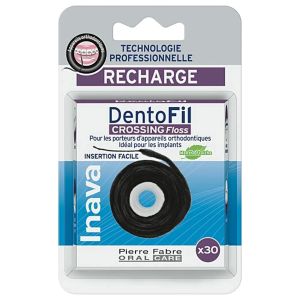 Inava Dentofil Recharge Fil Dentaire Crossing Floss Pour Appareils Ortho ou Implants x30 - Pharmacie Agnès Praden à Alès