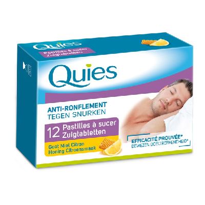 Quies anti ronflement 12 pastilles à sucer gout miel citron - Pharmacie Agnès Praden à Alès