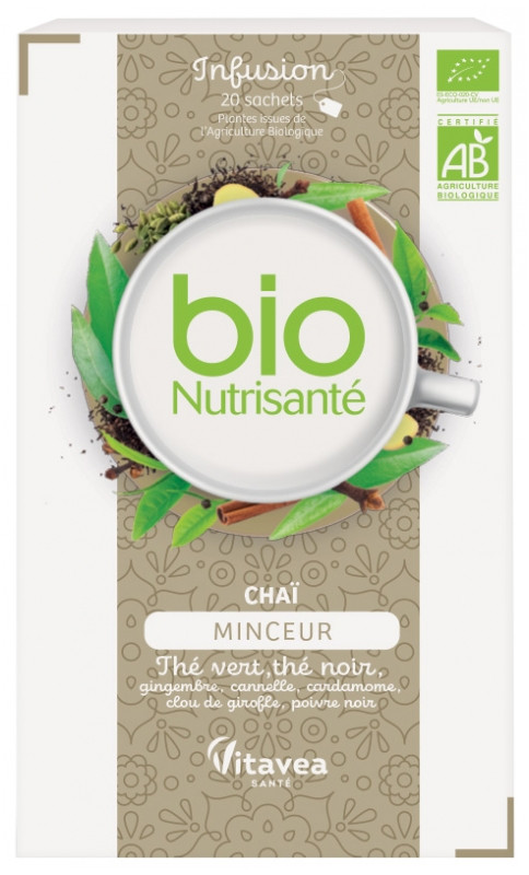 Nutrisanté Infusion Bio Minceur Chaï 20 Sachets - Pharmacie Agnès Praden à Alès
