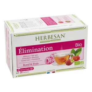 Herbesan Bio  Infusion Elimination 20 Sachets de 1.5g - Pharmacie Agnès Praden à Alès