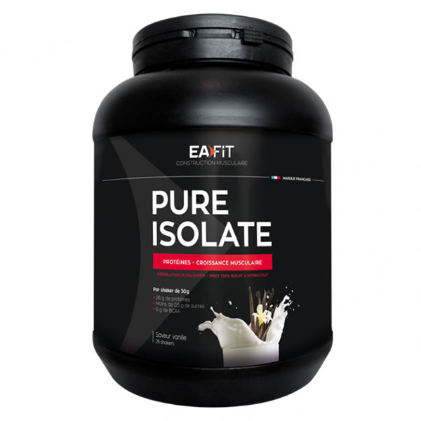Eafit Pure Isolate 750 g - Saveur : Vanille - Pharmacie Agnès Praden à Alès
