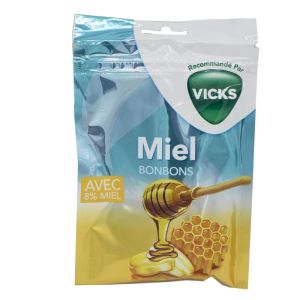 Vicks Bonbon Au Miel Et Menthol Gorge Sèche - Dès 6 Ans - 72g  - Pharmacie Agnès Praden à Alès