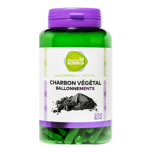 Pharmascience charbon végétal ballonnements 200 gélules - Pharmacie Agnès Praden à Alès