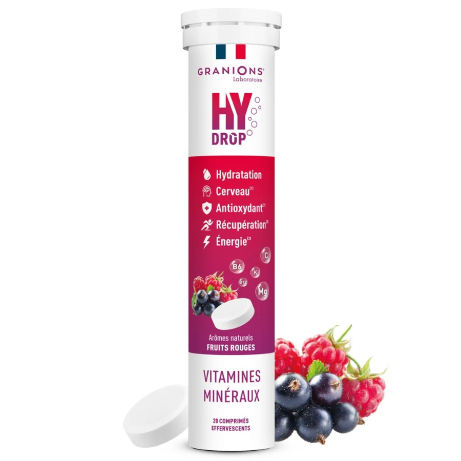 Granions Hydrop Fruits Rouges x 20 comprimés effervescents - Pharmacie Agnès Praden à Alès