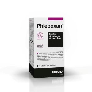 Nhco Nutrition Phleboxan Confort Circulatoire 70 gélules - Pharmacie Agnès Praden à Alès