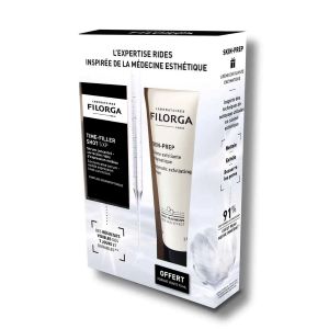 Filorga Time-Filler 5XP Coffret Sérum Correction Rides 15 ml + Crème Exfoliante Skin-Prep 75ml - Pharmacie Agnès Praden à Alès
