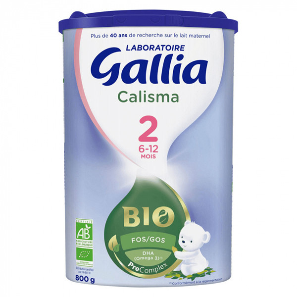 Gallia Calisma Bio 2 Lait 6 - 12 mois 800g - Pharmacie Agnès Praden à Alès