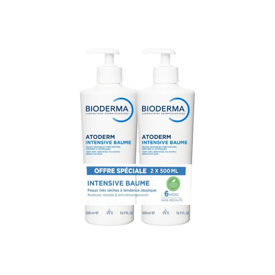 Bioderma Atoderm Intensive Baume 2x500ml - Pharmacie Agnès Praden à Alès