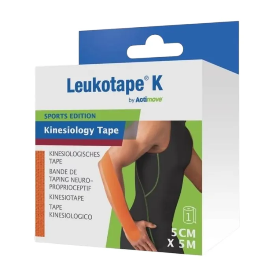 LEUKOTAPE K - Bande de Taping Neuro-Proprioceptif - Orange - 5cm par 5m, 1 Unité - Pharmacie Agnès Praden à Alès