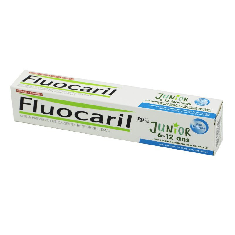 Fluocaril Junior Dentifrice 6-12 Ans 75 ml  Gel Bubble - Pharmacie Agnès Praden à Alès