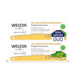 Weleda Gel Dentifrice Pour Enfant Lot de 2 x 50 ml - Pharmacie Agnès Praden à Alès