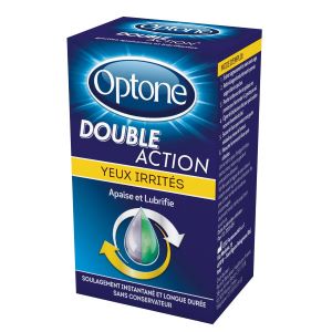 Reckitt Optone Double Action Yeux Irritées 10 ml - Pharmacie Agnès Praden à Alès