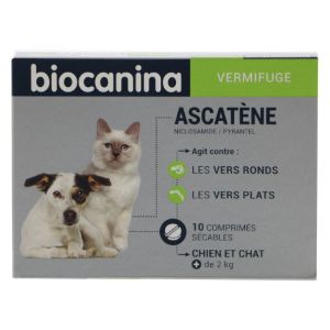 Biocanina Ascatène Chien et Chat Boîte de 10 Comprimés - Pharmacie Agnès Praden à Alès