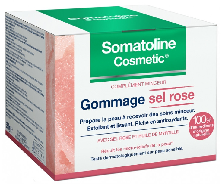 Somatoline Cosmetic Gommage Sel Rose 350 g - Pharmacie Agnès Praden à Alès