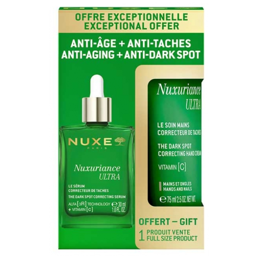 Nuxe Nuxuriance Ultra Le Sérum Correcteur de Taches 30 ml + Le Soin Mains Correcteur de Taches 75 ml Offert - Pharmacie Agnès Praden à Alès