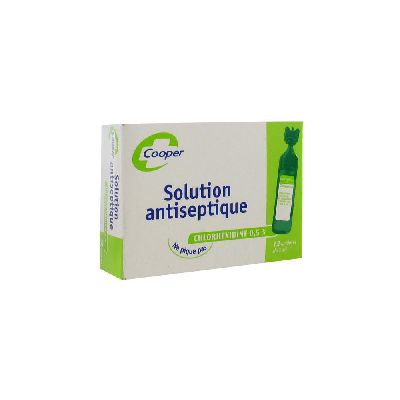 Cooper Chlorhexidine 0.5% 12 unidoses 5 ml - Pharmacie Agnès Praden à Alès