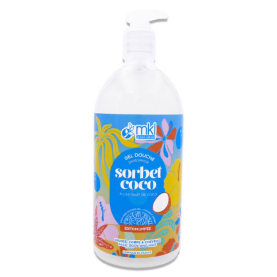 Mkl Mohea Gel Douche Sorbet Coco 1L   - Pharmacie Agnès Praden à Alès