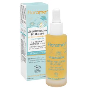 Florame Sérum Protection Éclat 3-en-1 Bio 30ml - Pharmacie Agnès Praden à Alès