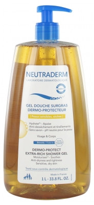Neutraderm Gel Douche Surgras Dermo-Protecteur 1 L - Pharmacie Agnès Praden à Alès