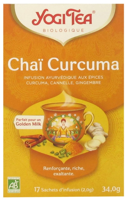 Yogi Tea Infusion Chaï Curcuma Bio 17 Sachets - Pharmacie Agnès Praden à Alès