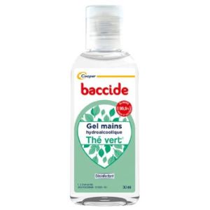 Cooper Baccide Gel Mains Hydroalcoolique Thé Vert 30ml - Pharmacie Agnès Praden à Alès