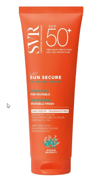 SVR Sun Secure Lait Solaire Hydratant Invisible Sans Parfum SPF50+ 250ml - Pharmacie Agnès Praden à Alès
